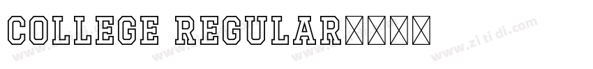 College Regular字体转换